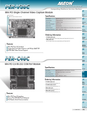 PER-V30C Datasheet PDF AAEON Technology
