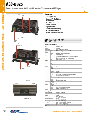 AEC-6625 Datasheet PDF AAEON Technology
