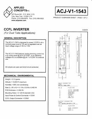 ACJ-V1-1543 Datasheet PDF Applied Concepts Inc.