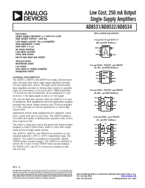AD8531 Datasheet PDF Analog Devices