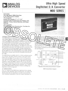 MDD-0820 Datasheet PDF Analog Devices