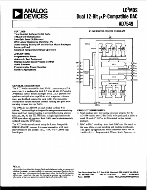 AD7549 Datasheet PDF Analog Devices