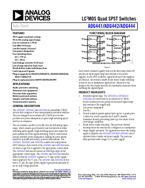 ADG441 Datasheet PDF Analog Devices