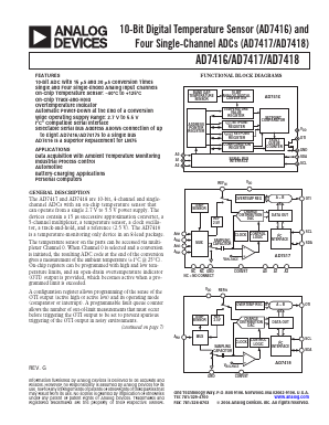EVAL-AD7416/7/8EBZ Datasheet PDF Analog Devices