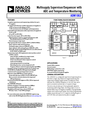 ADM1063ASUZ Datasheet PDF Analog Devices