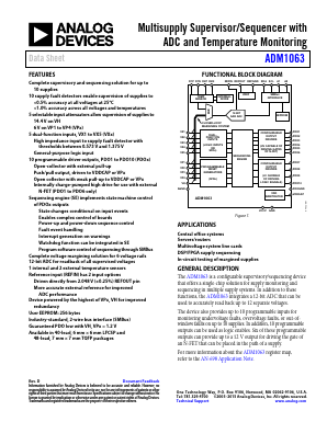 EVAL-ADM1063TQEBZ Datasheet PDF Analog Devices