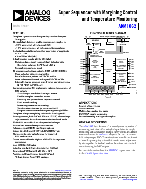 ADM1062ACPZ-REEL7 Datasheet PDF Analog Devices