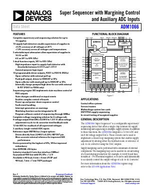 ADM1066 Datasheet PDF Analog Devices
