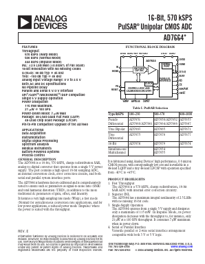 AD7664AST Datasheet PDF Analog Devices