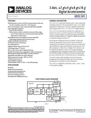 ADXL345 Datasheet PDF Analog Devices