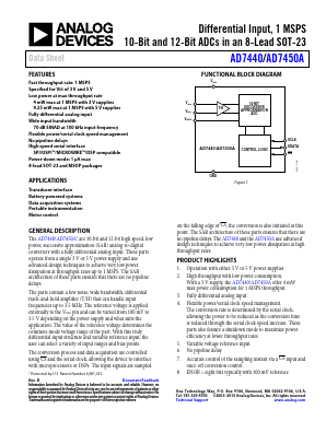 AD7440BRMZ Datasheet PDF Analog Devices