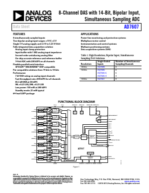 EVAL-AD7607EDZ Datasheet PDF Analog Devices