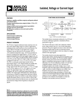 7B30-02-2 Datasheet PDF Analog Devices