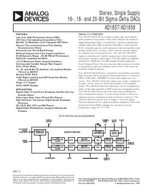 AD1857 Datasheet PDF Analog Devices