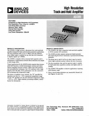 AD389BD Datasheet PDF Analog Devices
