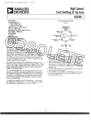 AD509S Datasheet PDF Analog Devices