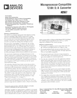 AD567KD Datasheet PDF Analog Devices