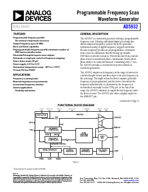 AD5932 Datasheet PDF Analog Devices