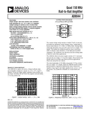 AD8044AR Datasheet PDF Analog Devices