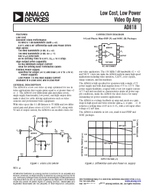 AD818AR-EBZ Datasheet PDF Analog Devices