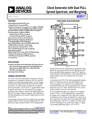 AD9577 Datasheet PDF Analog Devices