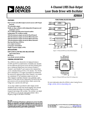 AD9664 Datasheet PDF Analog Devices