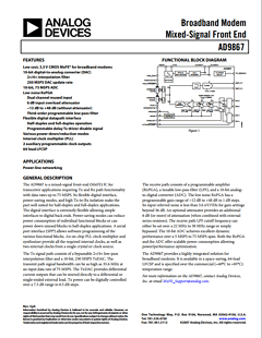 AD9867 Datasheet PDF Analog Devices