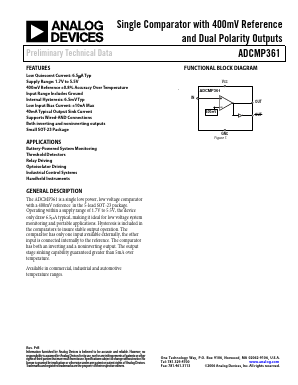 ADCMP361 Datasheet PDF Analog Devices