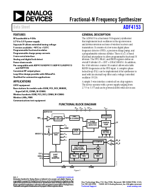 ADF4153BRU Datasheet PDF Analog Devices