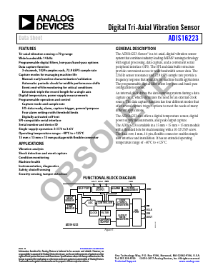 ADIS16223 Datasheet PDF Analog Devices