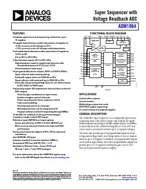 ADM1064 Datasheet PDF Analog Devices