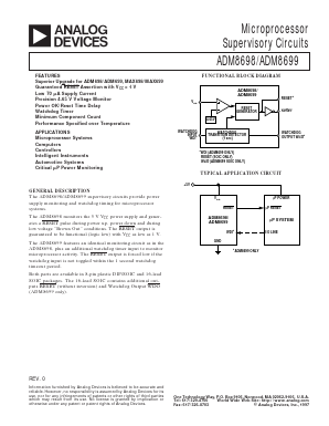 ADM8699 Datasheet PDF Analog Devices