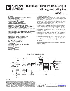 ADN2811ACP-CML Datasheet PDF Analog Devices
