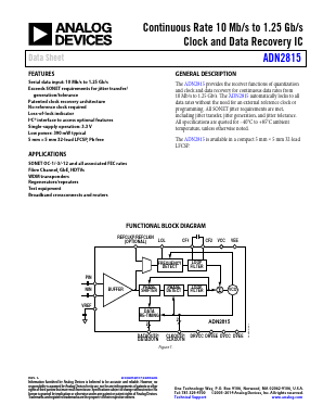 ADN2815 Datasheet PDF Analog Devices