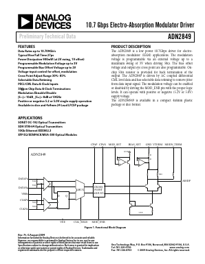 ADN2849ACP-RL7 Datasheet PDF Analog Devices