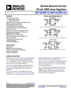 ADP160ACBZ-2.5-R7 Datasheet PDF Analog Devices