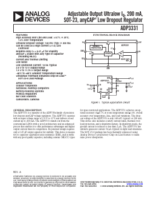 ADP3331 Datasheet PDF Analog Devices