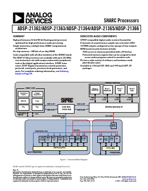 ADSP-21365YSWZ-2CA Datasheet PDF Analog Devices