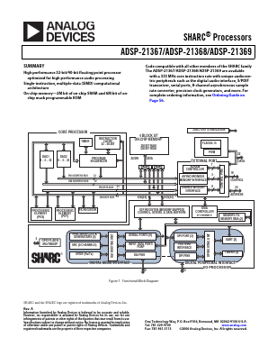 ADSP-21369KSZ-1A Datasheet PDF Analog Devices