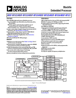 ADSP-BF522KBCZ-3 Datasheet PDF Analog Devices