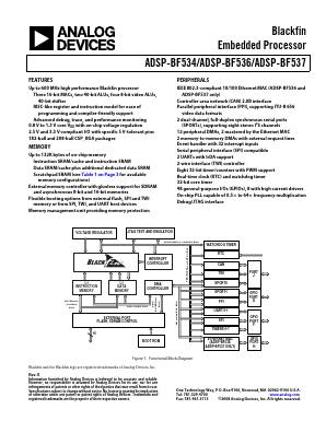 ADSP-BF537BBCZ-5AV Datasheet PDF Analog Devices