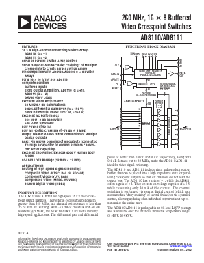 AD8110-EB Datasheet PDF Analog Devices