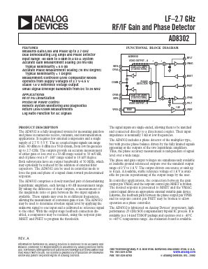AD8302-EVAL Datasheet PDF Analog Devices