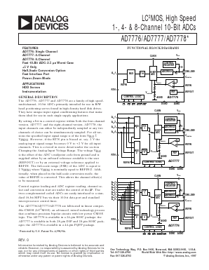 AD7776AN Datasheet PDF Analog Devices