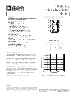 AD8184AN Datasheet PDF Analog Devices