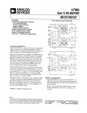 AD7237TQ Datasheet PDF Analog Devices
