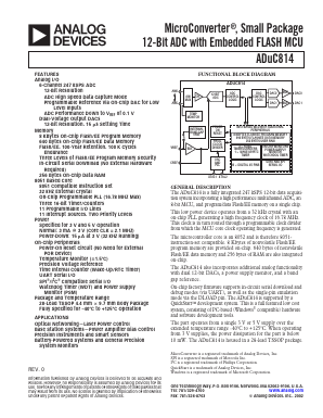 ADUC814ARU Datasheet PDF Analog Devices