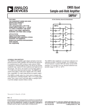 SMP04EP Datasheet PDF Analog Devices
