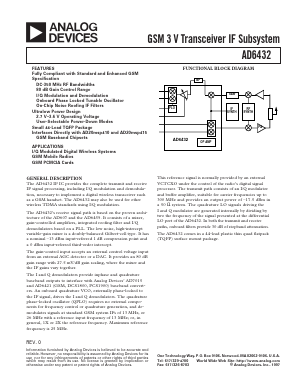 AD6432AST Datasheet PDF Analog Devices