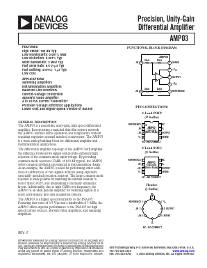 AMP03 Datasheet PDF Analog Devices